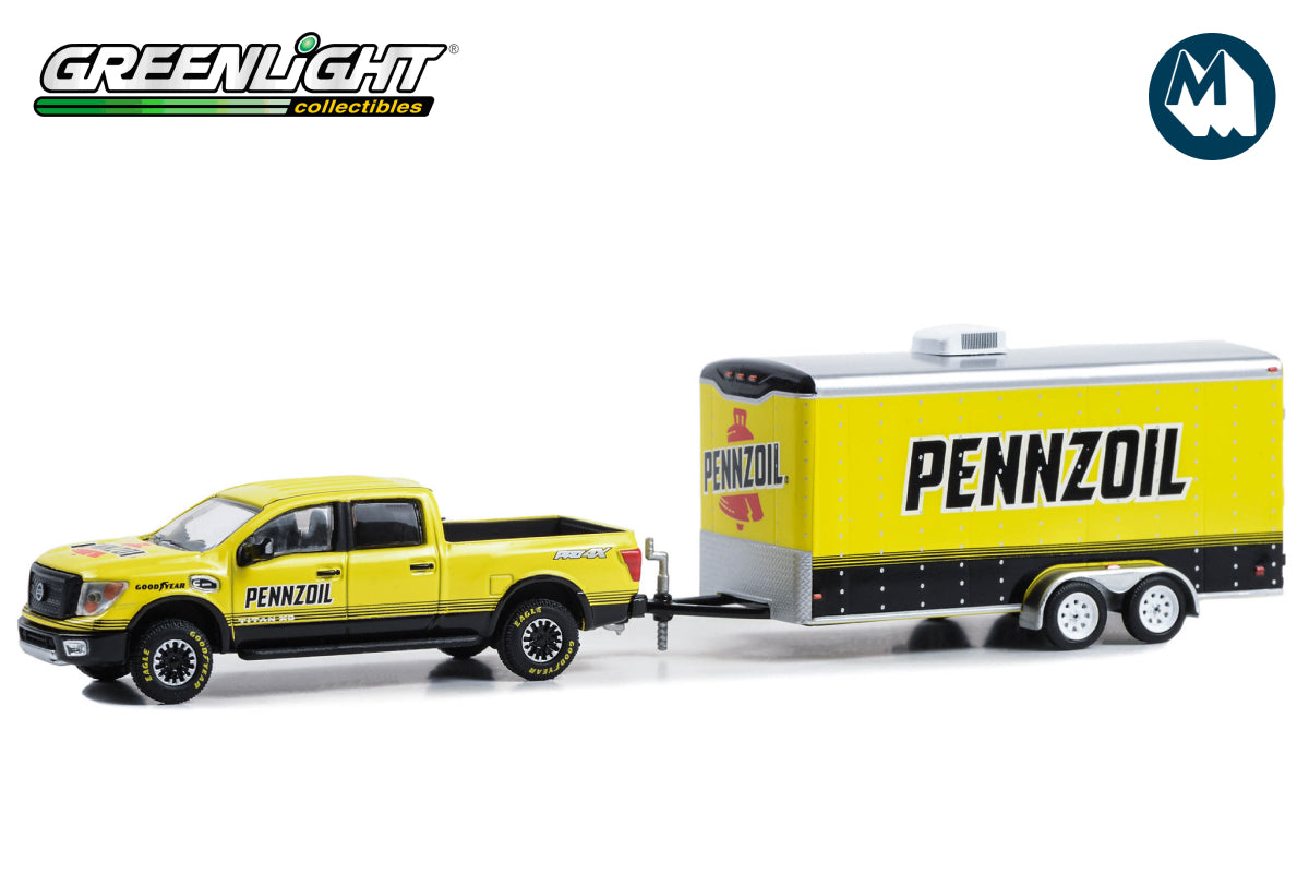 2018 Nissan Titan XD Pro-4X with Enclosed Car Hauler – Pennzoil