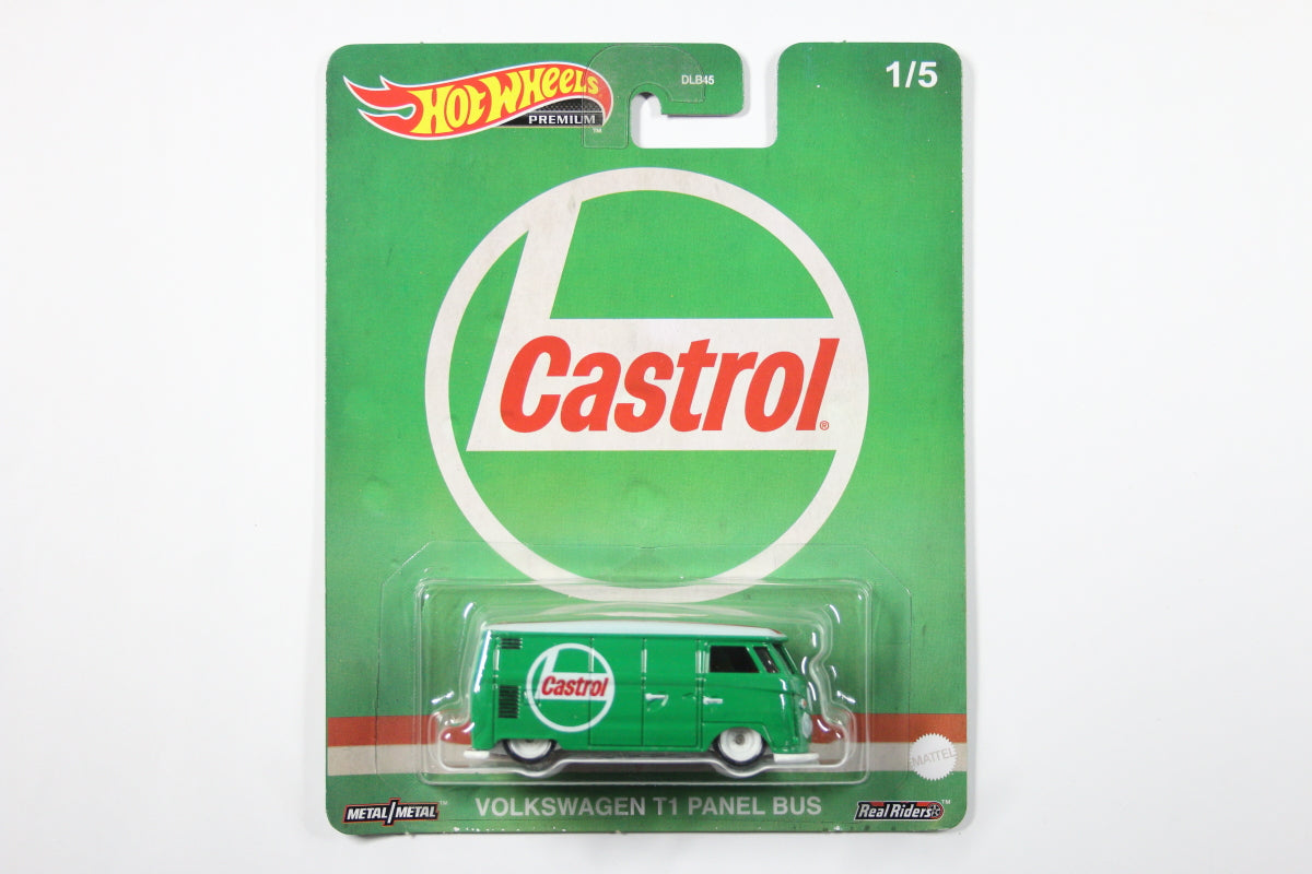 Hot Wheels Pop Culture 2023 Mix 3 Vintage Oil / Volkswagen T1 Panel Bus - Castrol