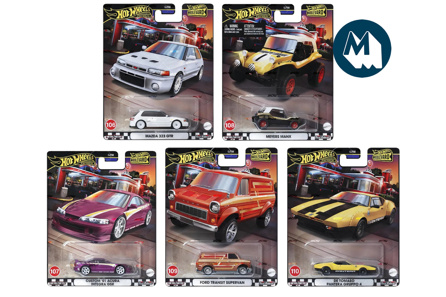 Hot Wheels Boulevard 2024 / #106/107/108/109/110 - Boulevard 2024 Mix 4