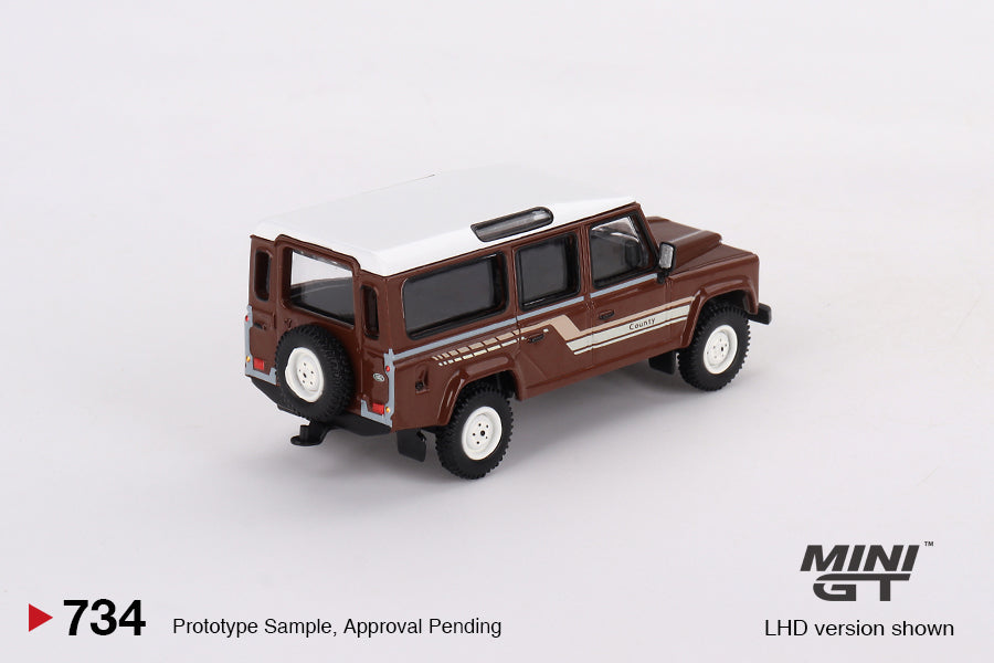 #734 - Land Rover Defender 110 1985 County Station Wagon (Russet Brown)