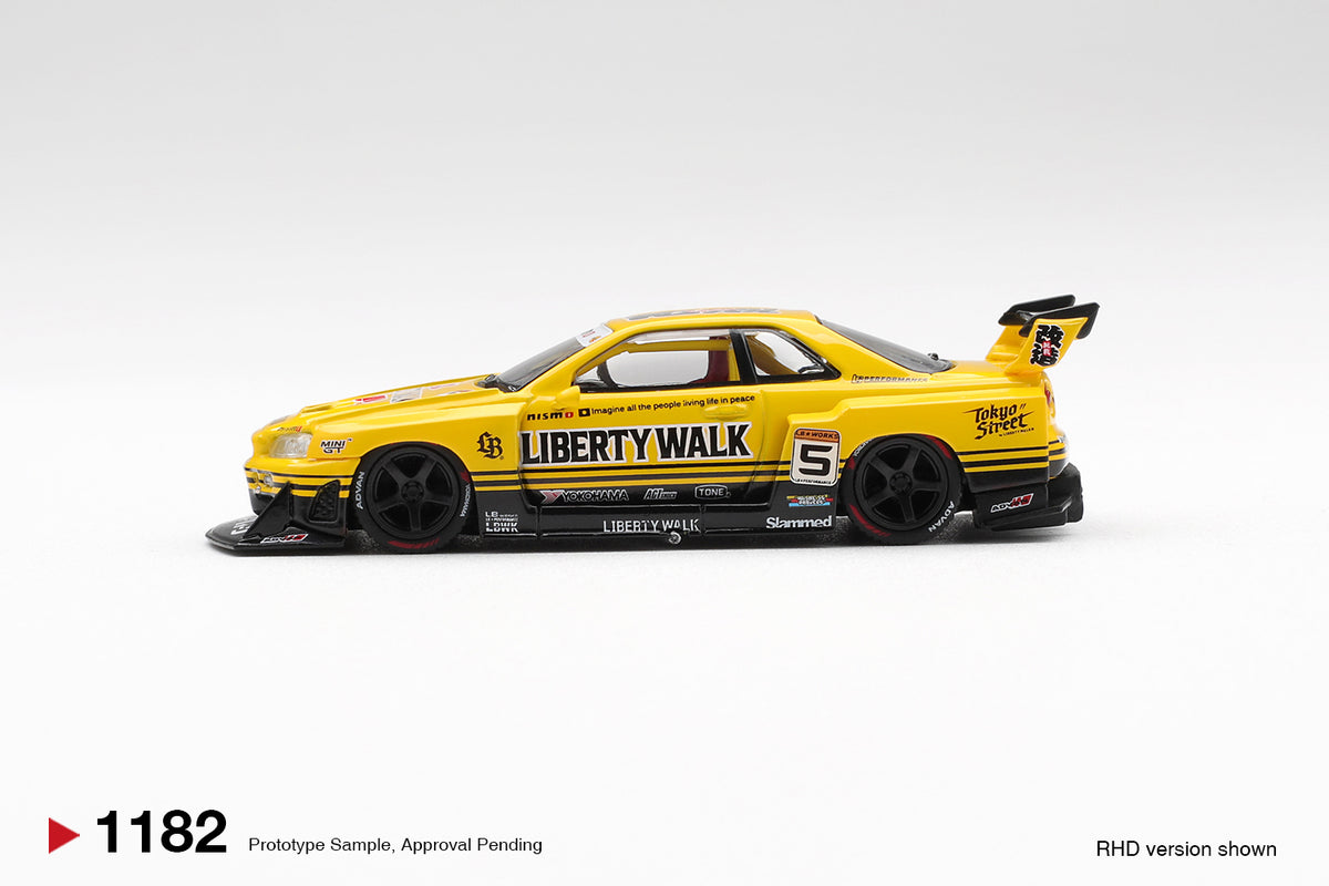 #1182 - Nissan LB-ER34 Super Silhouette Skyline (Sport Yellow)