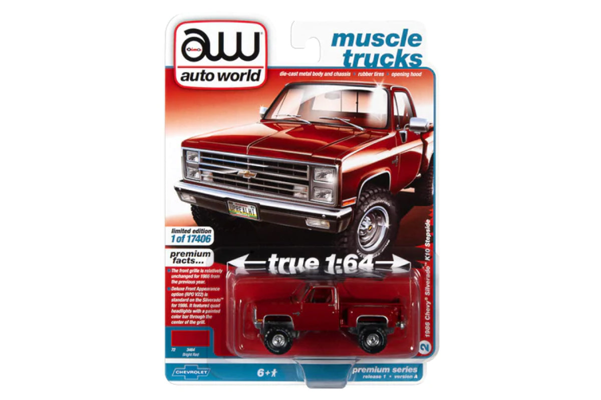 1986 Chevrolet Silverado Step Side 4x4 (Bright Red)