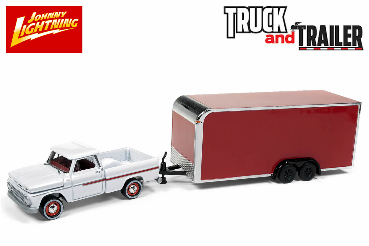1965 Chevy Pickup with Enclosed Car Trailer