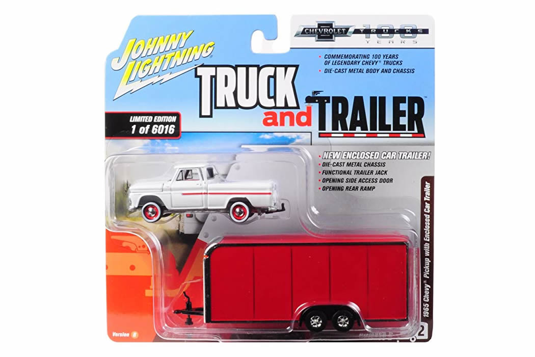 1965 Chevy Pickup with Enclosed Car Trailer