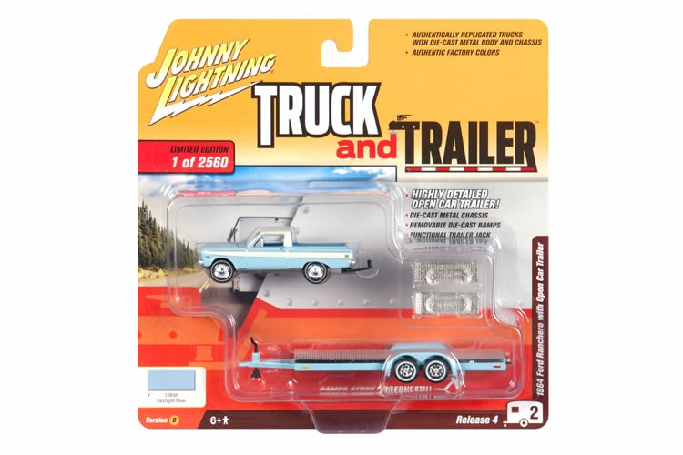 1964 Ford Ranchero with Open Car Trailer