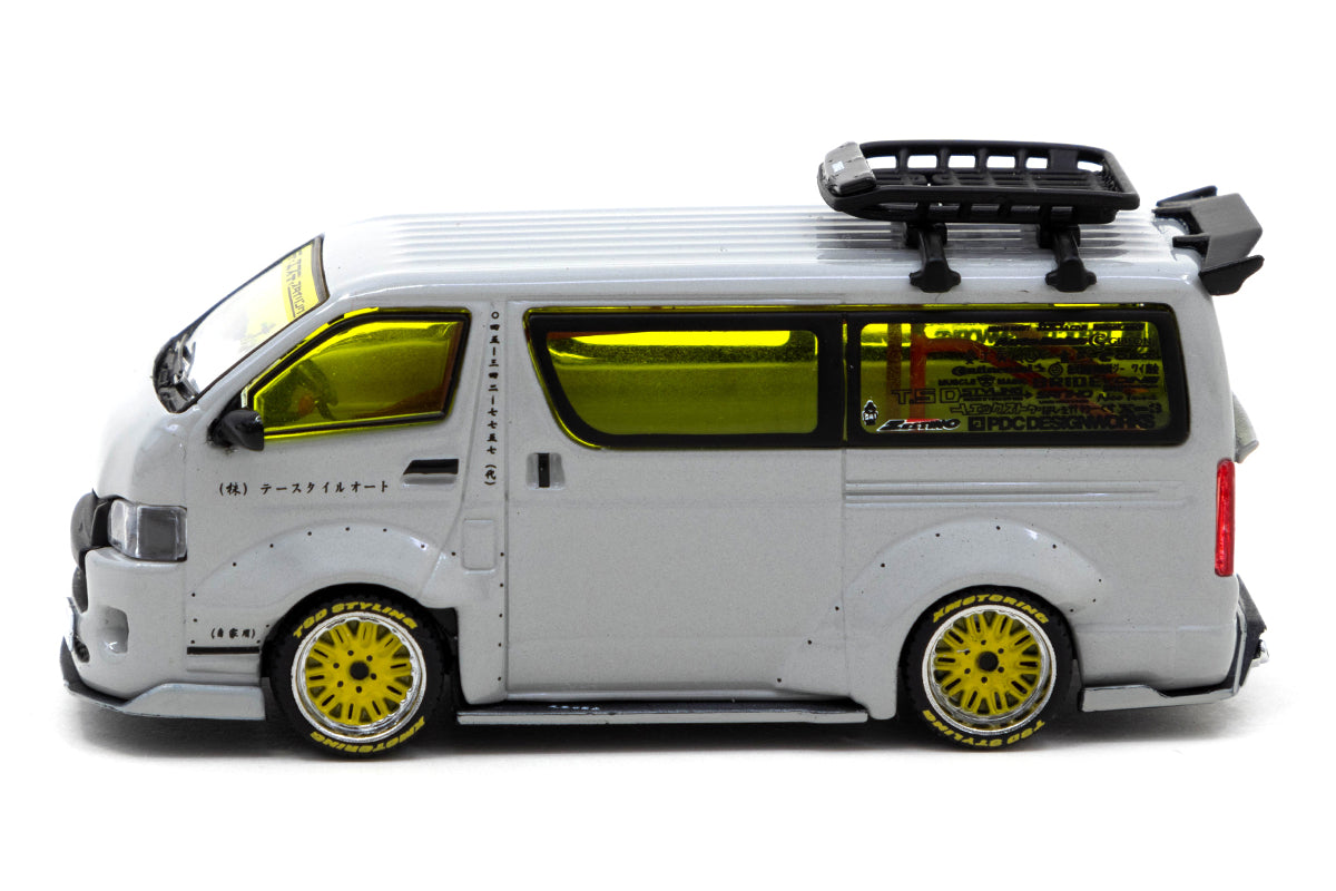 Toyota Hiace Widebody - Tokyo Auto Salon 2021 (Grey with Roof Rack)