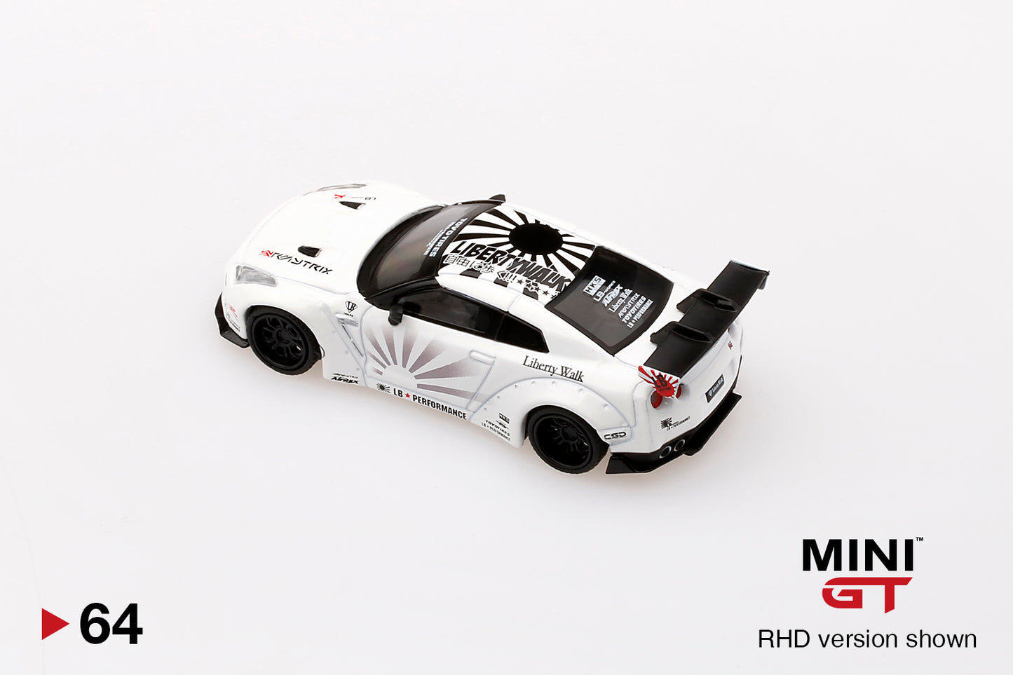 #64 - LB★WORKS Nissan GT-R (R35) Type 1, Rear Wing ver 1+2 White