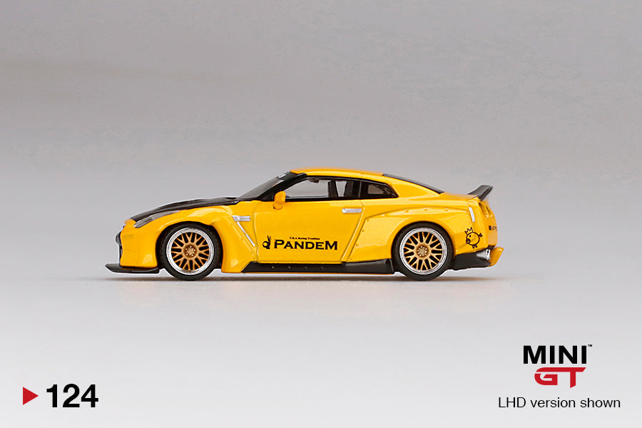 #124 - Pandem Nissan GT-R (R35) Duck Tail Metallic Yellow wwith Carbon