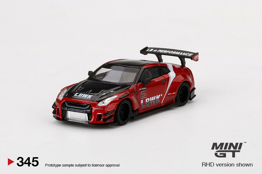 #345 - LB★WORKS Nissan GT-R R35 Type 2, Rear Wing ver 3 , Red, LB Work Livery 2.0
