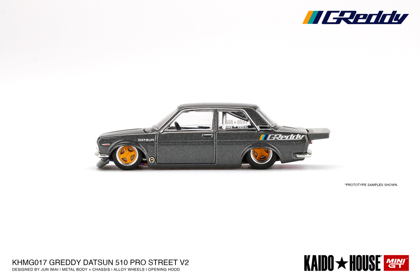#017 - Datsun 510 Pro Street GREDDY (Gun Metal Grey) KAIDO★HOUSE