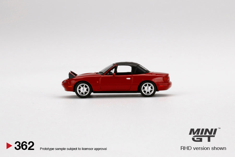 #362 - Eunos Roadster with soft top and headlights up (Classic Red)