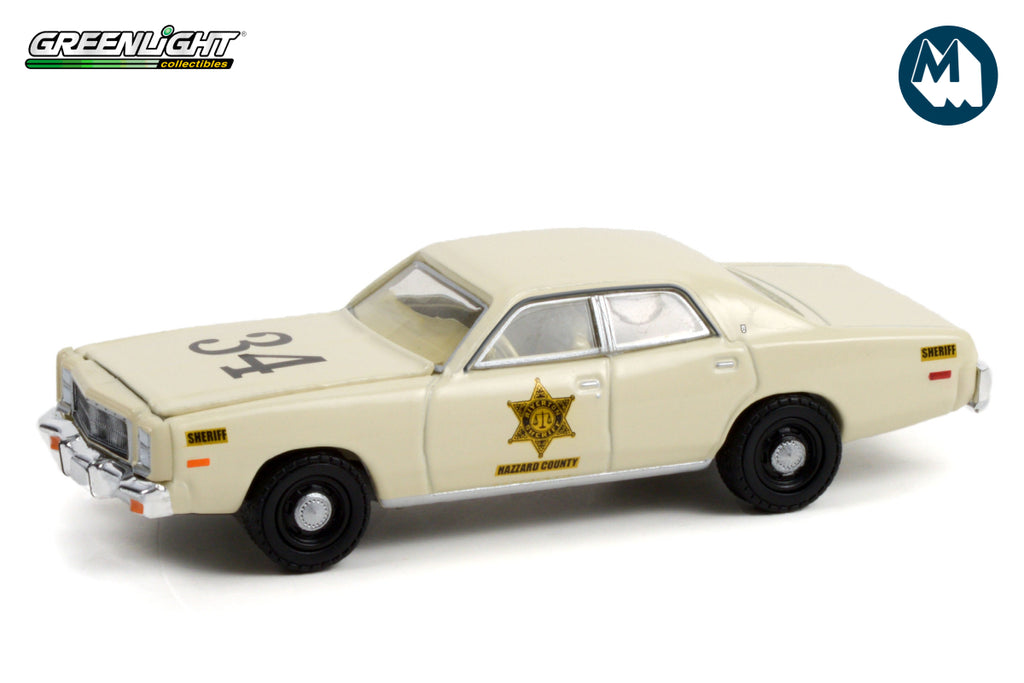 Voiture Miniature Plymouth Fury 1977 Sheriff #34 échelle 1:64 Greenlight - Neuve, édition Hobby Exclusive