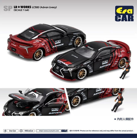 LB Works Lexus LC500 with driver figure (Advan livery)