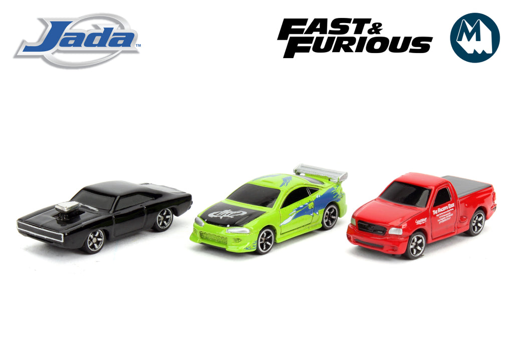 Nano Hollywood rides - 3 Voitures FAST AND FURIOUS Set 1