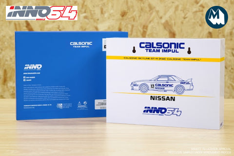 Nissan Skyline GTR R32 Calsonic Racing Team Box Set with Acrylic Case