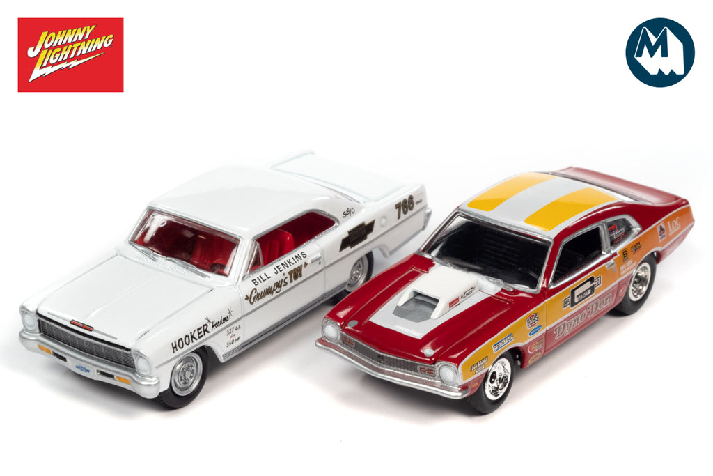 Johnny Lightning Ford Maverick 70 & Chevy Nova outlets 66 1/64 White Lightning