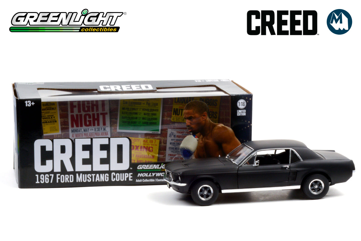 1:18 - Adonis Creed's 1967 Ford Mustang Coupe (Matte Black) / Creed