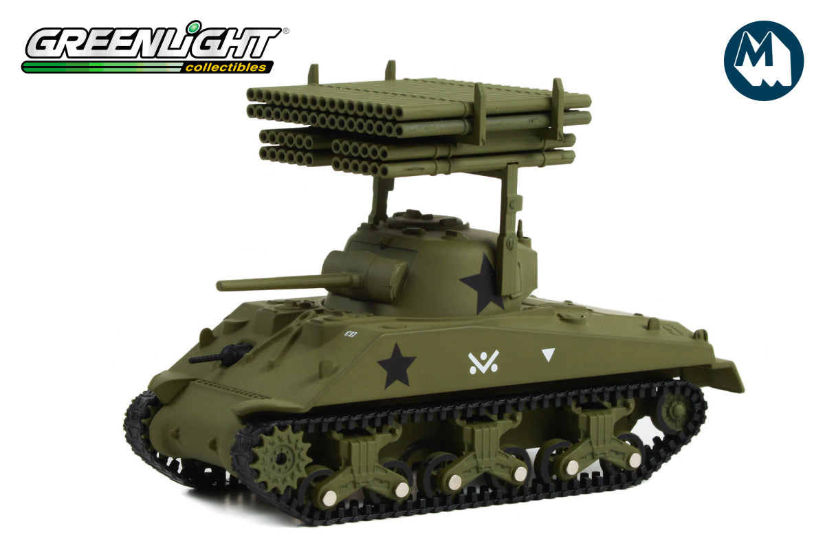 1945 M4 Sherman Tank - U.S. Army World War II - 40th Tank Battalion, 14th Armored Division with T34 Calliope Rocket Launcher