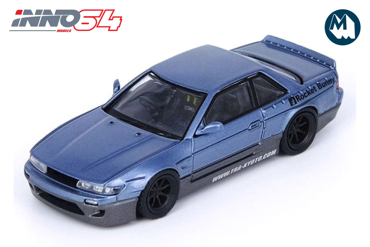 Nissan Silvia S13 (V1) "Pandem / Rocket Bunny" - 2-Tones Blue / Metallic Grey