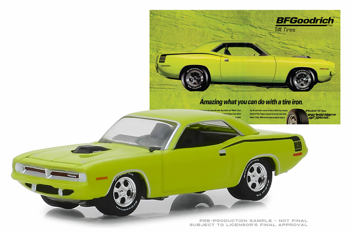 1970 Plymouth HEMI 'Cuda "Amazing What You Can Do With A Tire Iron" (BFGoodrich Vintage Ad Cars)