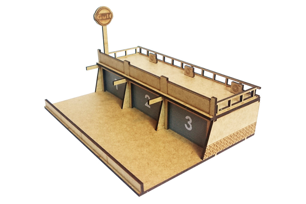 1:64 Diorama Kit - Pit Lanes 1, 2 & 3 (Gulf Oil)