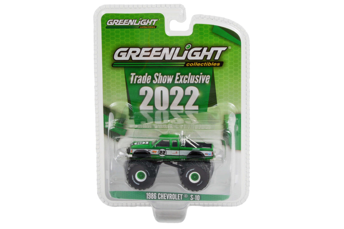 1986 Chevrolet S-10 Extended Cab Monster Truck #22 - 2022 GreenLight Trade Show Exclusive
