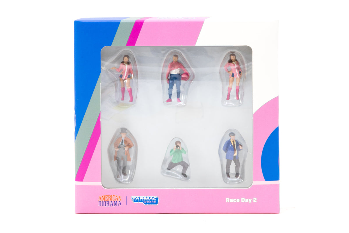 1:64 American Diorama / Tarmac Works - Race Day 2 Figures Set (T64F-001-PK)