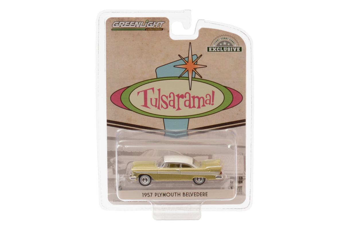 1957 Plymouth Belvedere - Desert Gold and Sand Dune White - Tulsa, Oklahoma "Tulsarama" 1957 Underground Vault