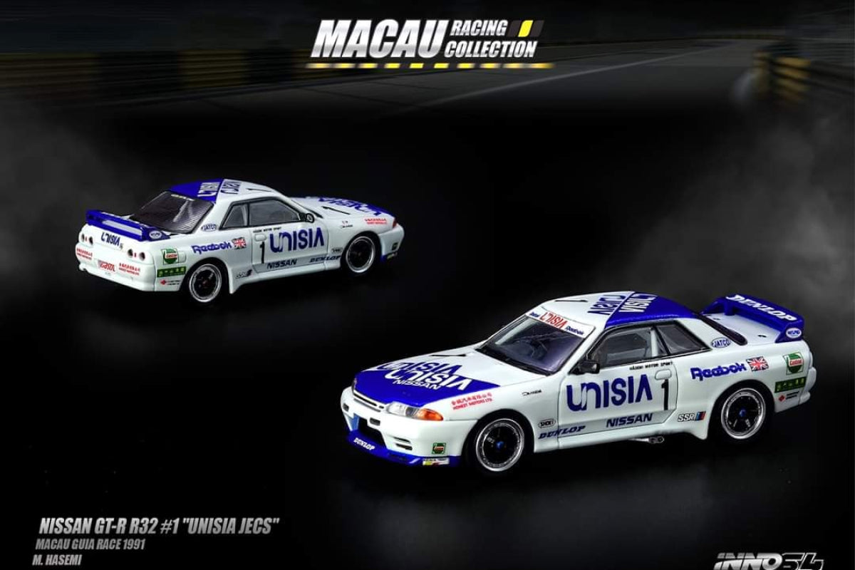 Nissan Skyline GT-R R32 #1 Unisia Jecs Macau Guia Race 1991 M. Hasemi