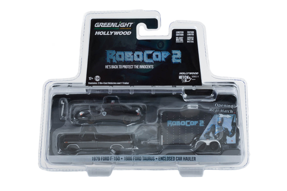 RoboCop 2 / 1979 Ford F-150 with 1986 Ford Taurus Detroit Metro West Police in Enclosed Car Hauler