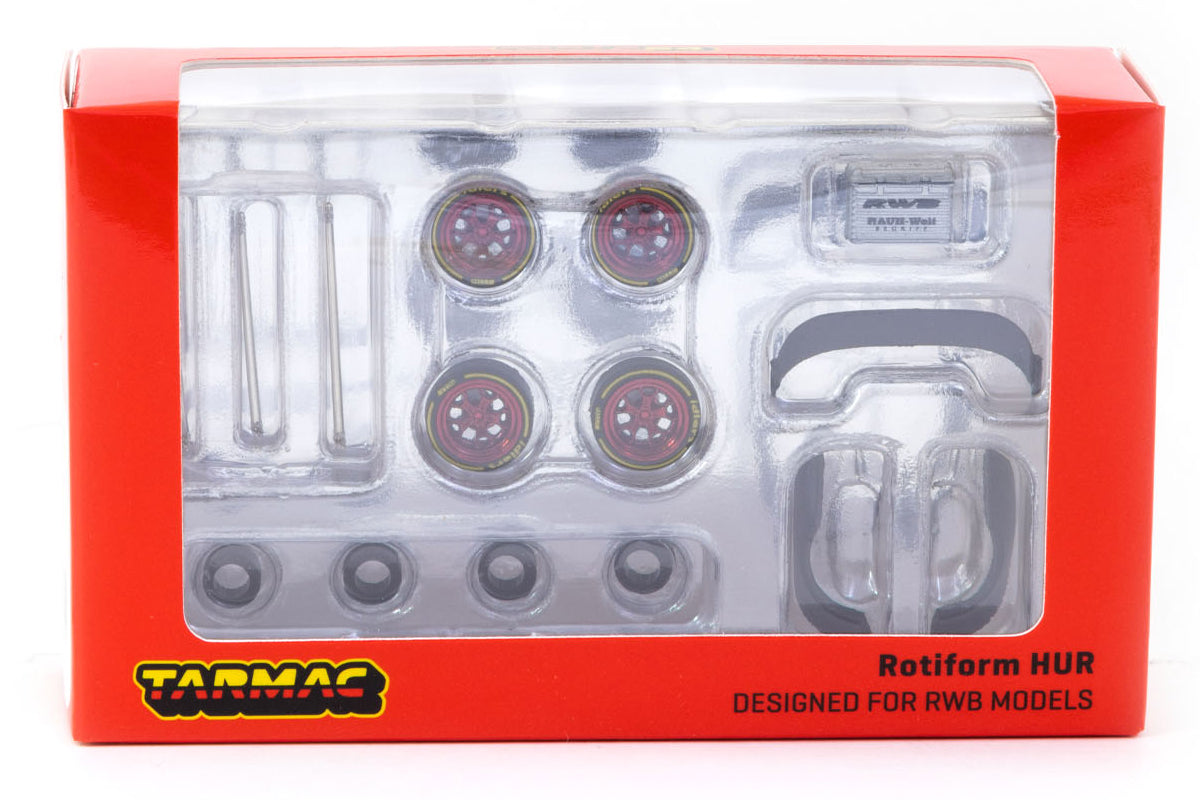 1:64 Rotiform HUR Chrome Red - Designed for RWB Models