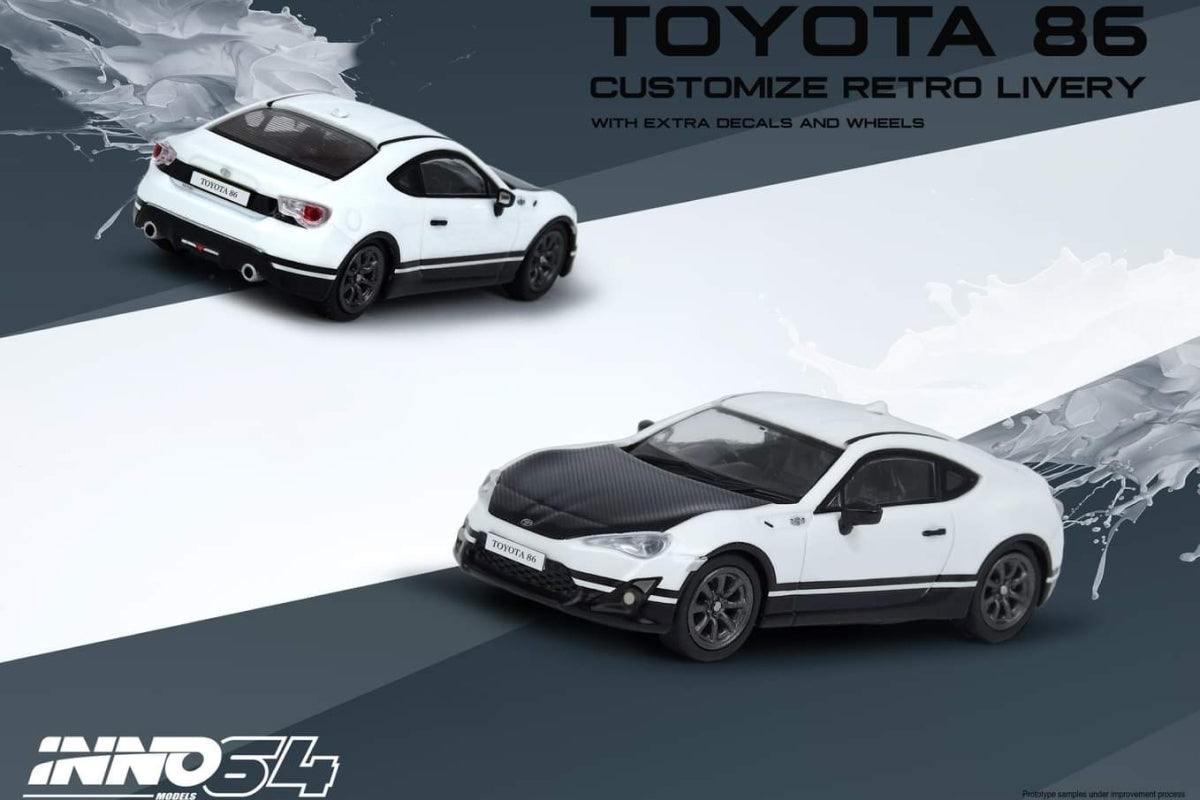 Toyota 86 - Customized Retro Livery (with extra wheels and decals)