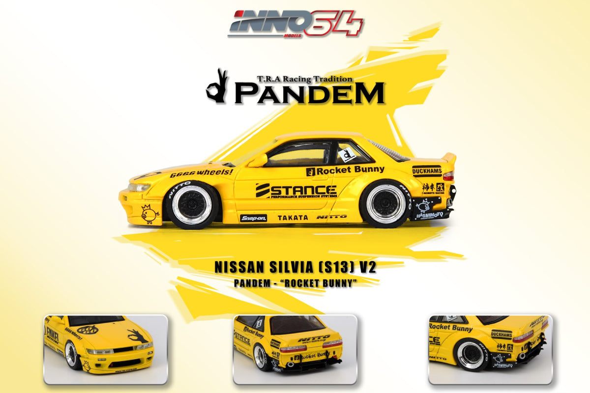 Nissan Silvia S13 - "Rocket Bunny" V2 Yellow