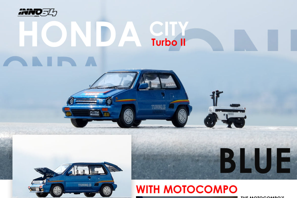 Honda City Turbo II - Blue with White Motorcompo