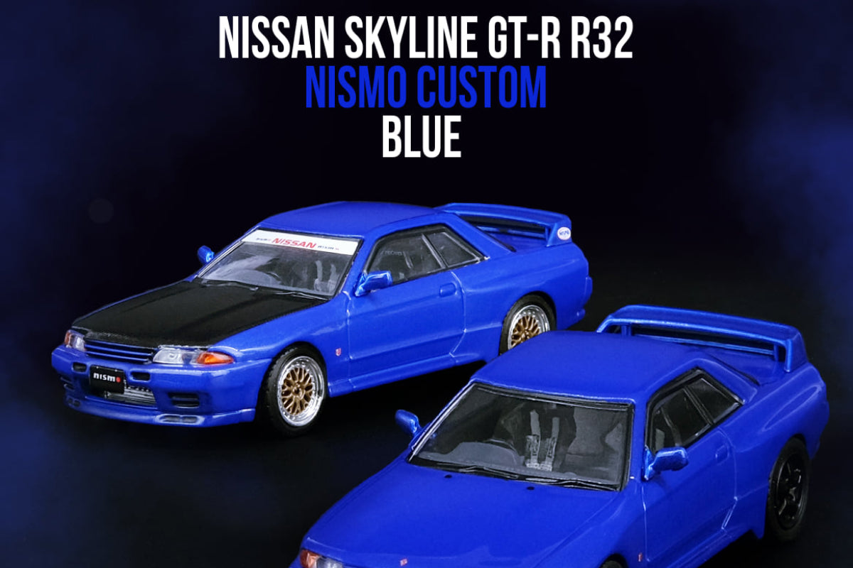 Nissan Skyline GTR R32 with extra wheels and decals (Blue)