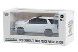 Hot Pursuit 2022 Chevrolet Tahoe Police Pursuit Vehicle (PPV) with light and push bar (White)
