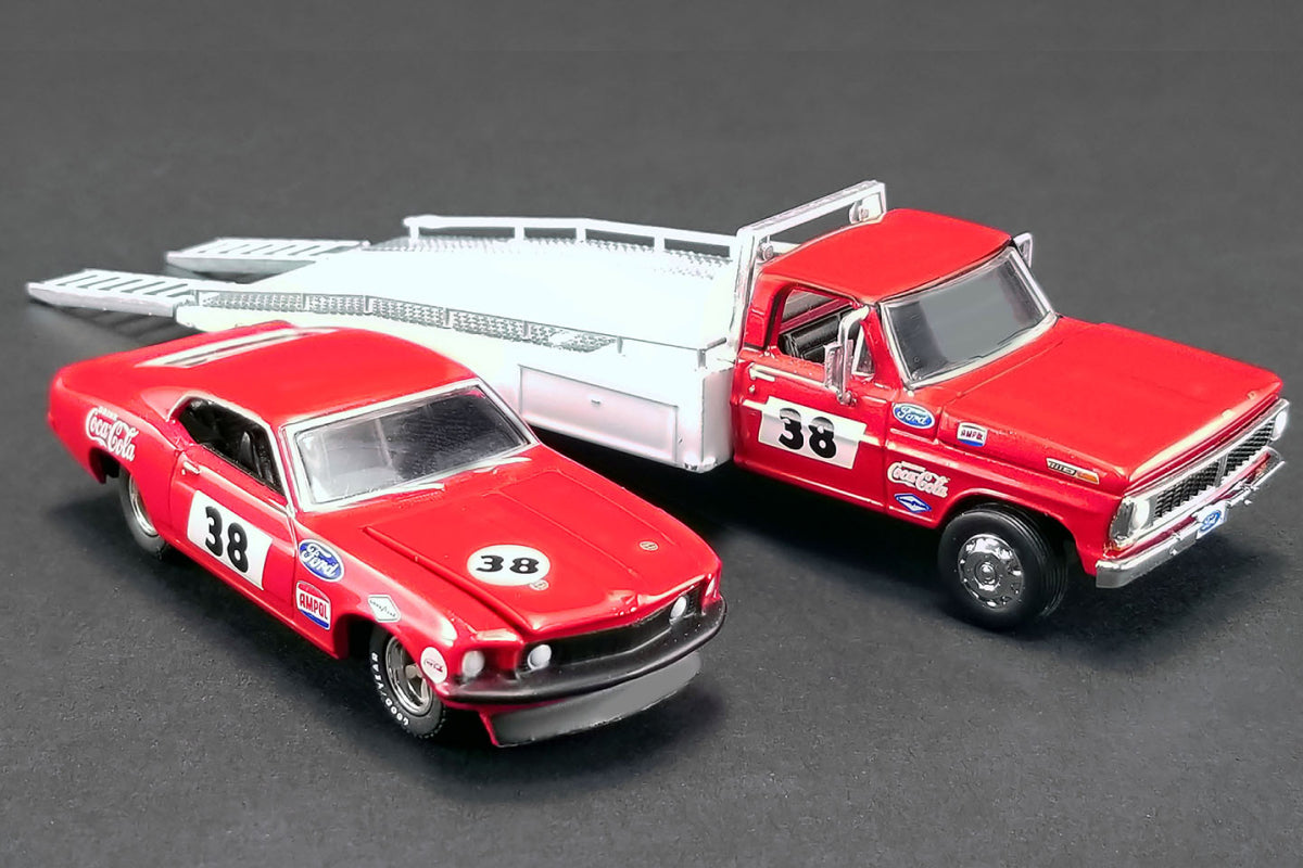 Allan Moffat Racing - Ford F-350 Ramp Truck with #38 1969 Trans Am Mustang