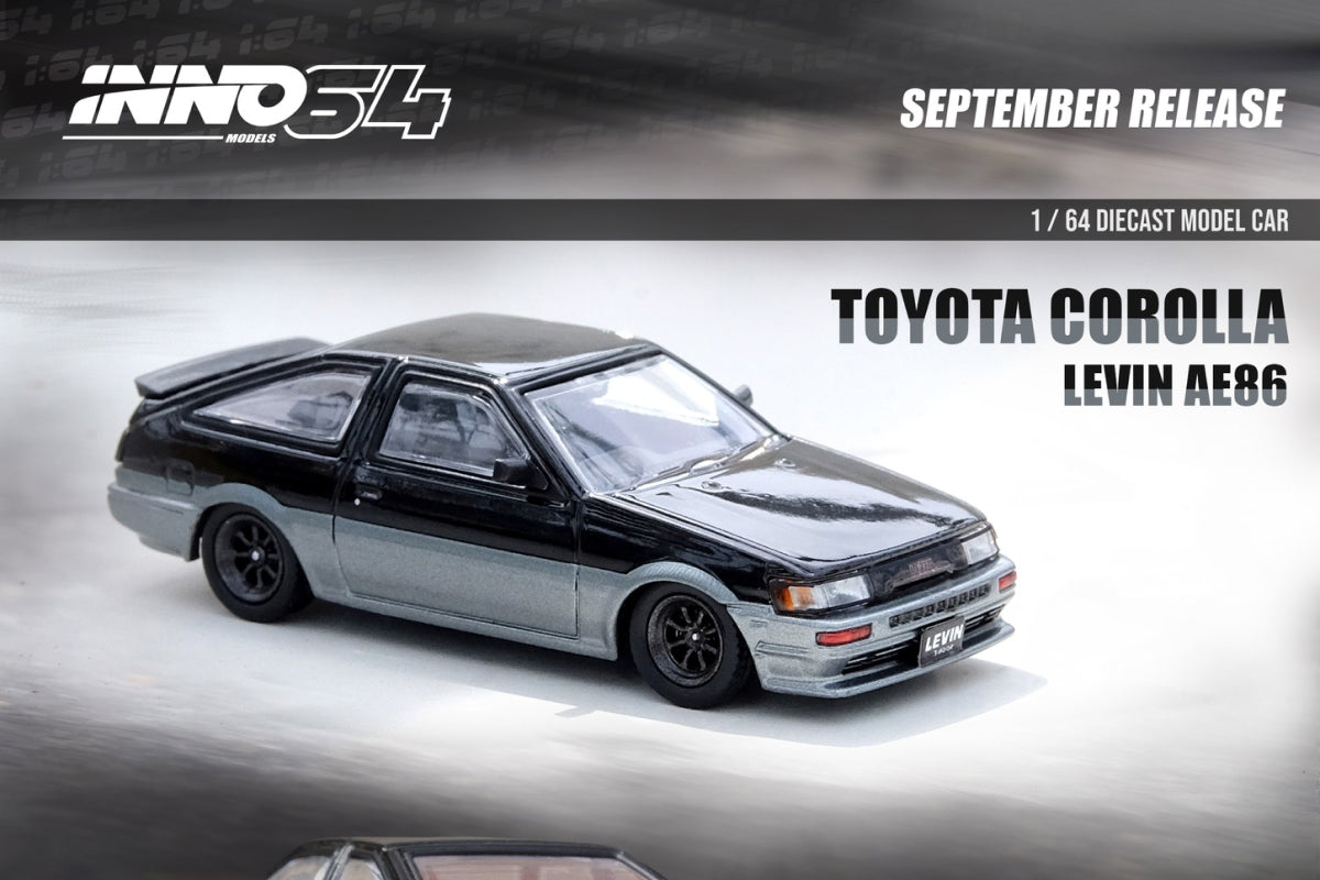 Toyota Corolla Levan AE86 with extra wheels (Black & Grey)