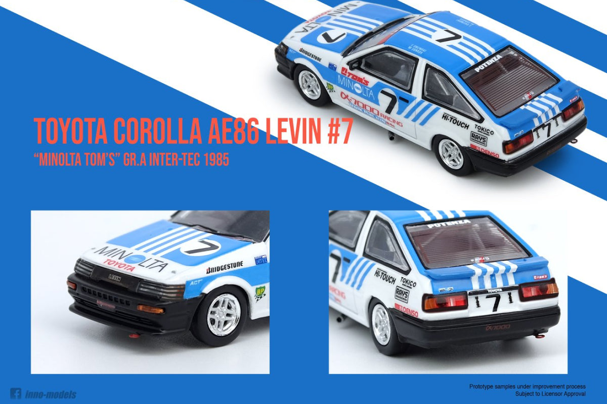 Toyota Corolla Levin AE86 - #7 "Minola Tom's" GR.A Inter-Tec 1985