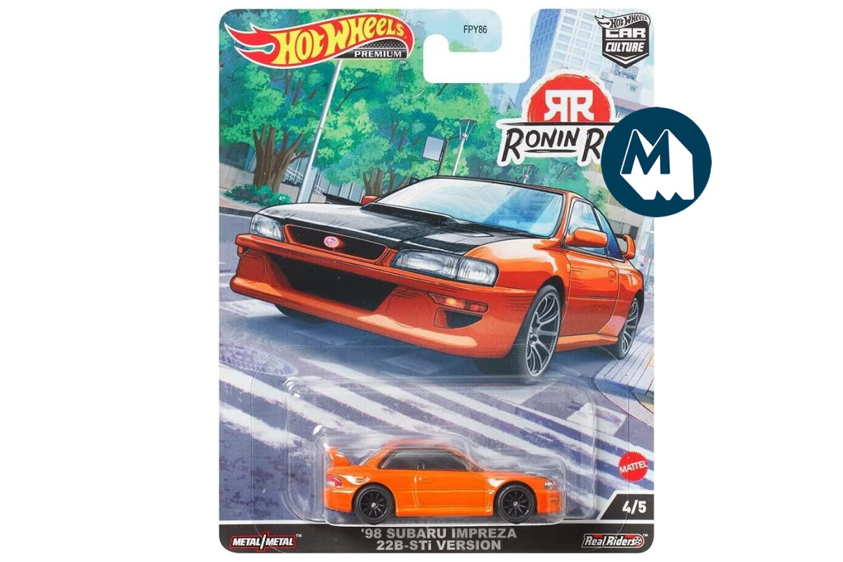 Hot Wheels Car Culture 2022 Mix 7 Ronin Run / #4 - '98 Subaru Impreza 22B STi-Version (Orange)