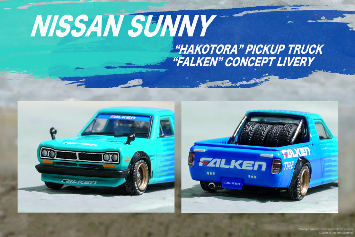 Nissan Sunny "Hakotora" Falken Tyres Pick Up Truck with extra wheels