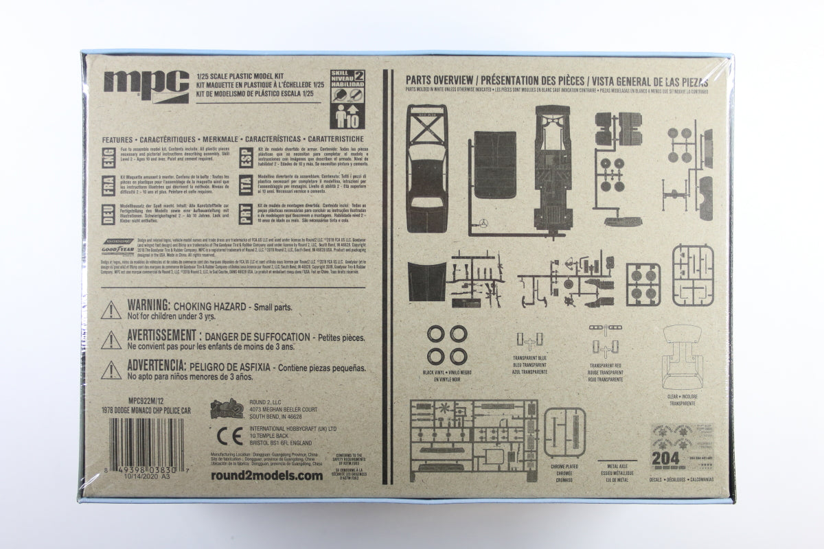 1:25 - 1978 Dodge Monaco CHP Police Car (Model Kit)