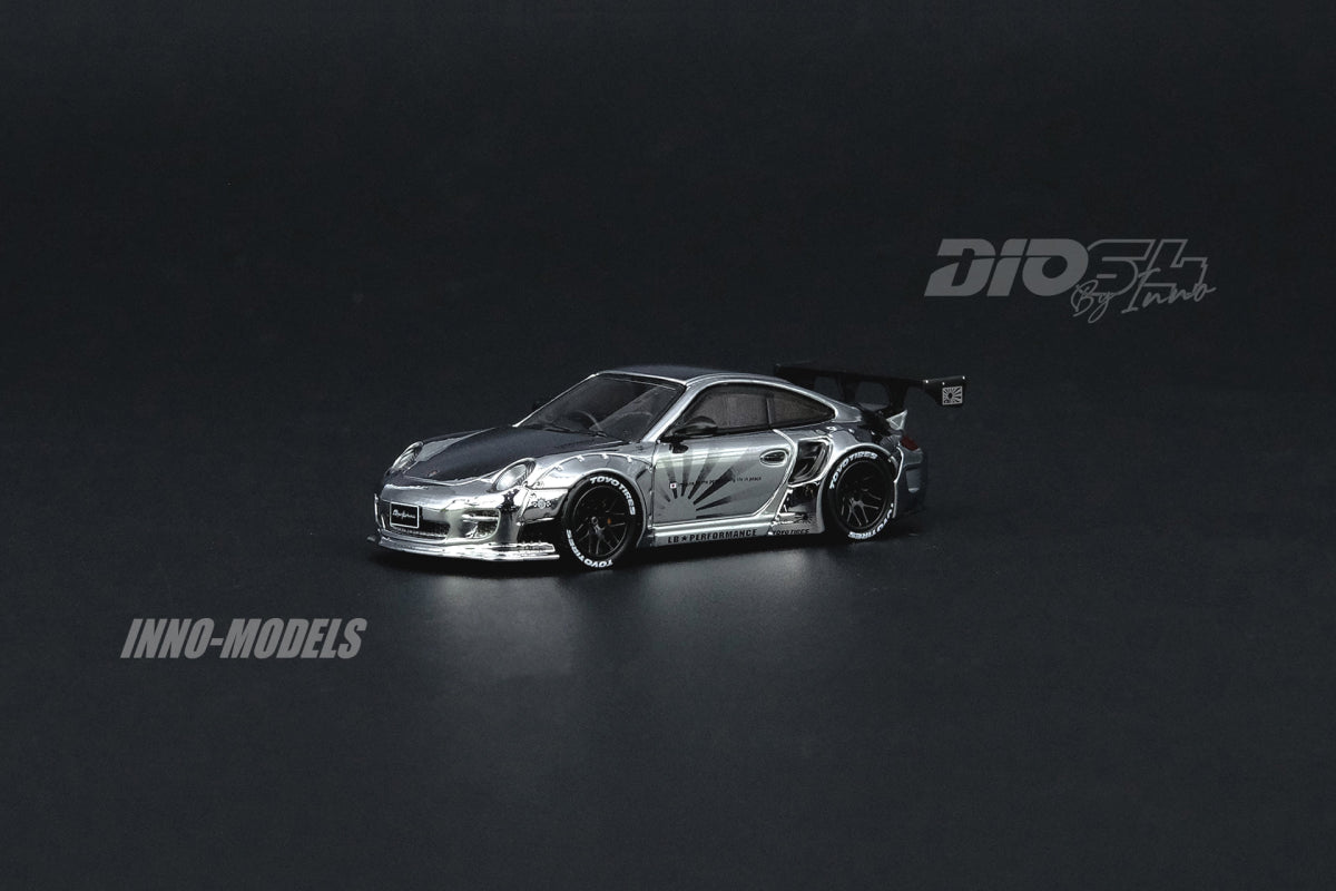 Liberty Walk Auto Salon Diorama, including LBWK Chrome and 3 figures
