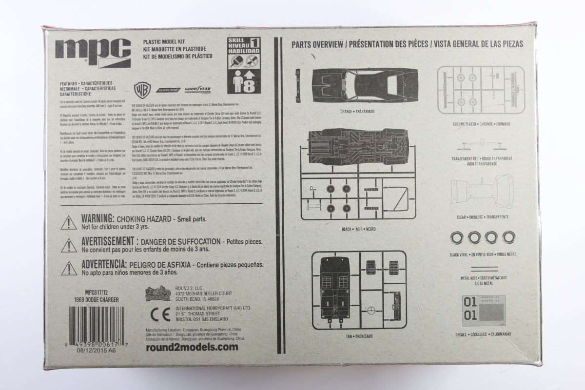 1:25 - Dukes of Hazzard General Lee / 1969 Charger (Model Kit)