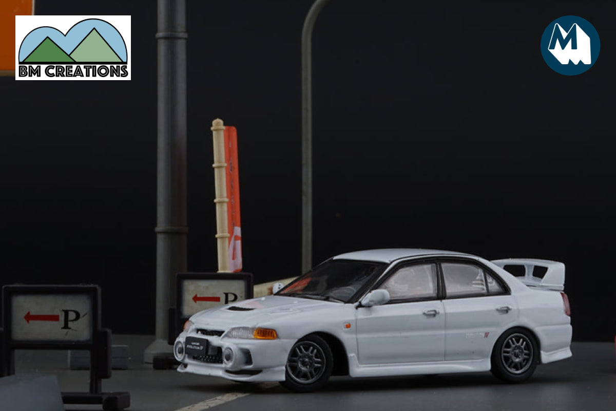 Mitsubishi Lancer Evolution IV ID with figure (White)