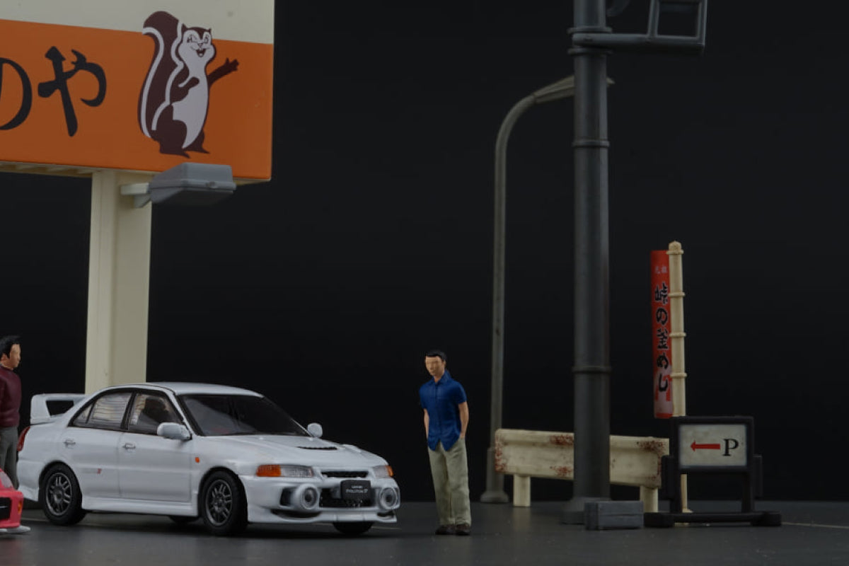 Mitsubishi Lancer Evolution IV ID with figure (White)