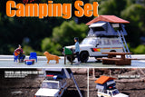 Car Camping Diorama Set with Toyota Land Cruiser (FJ60) and accessories