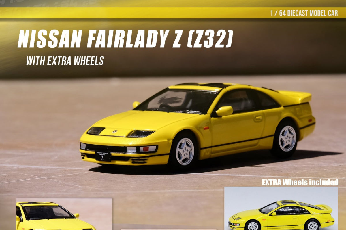 Nissan Fairlady Z Z32 with extra wheels (Yellow Pearlglow)