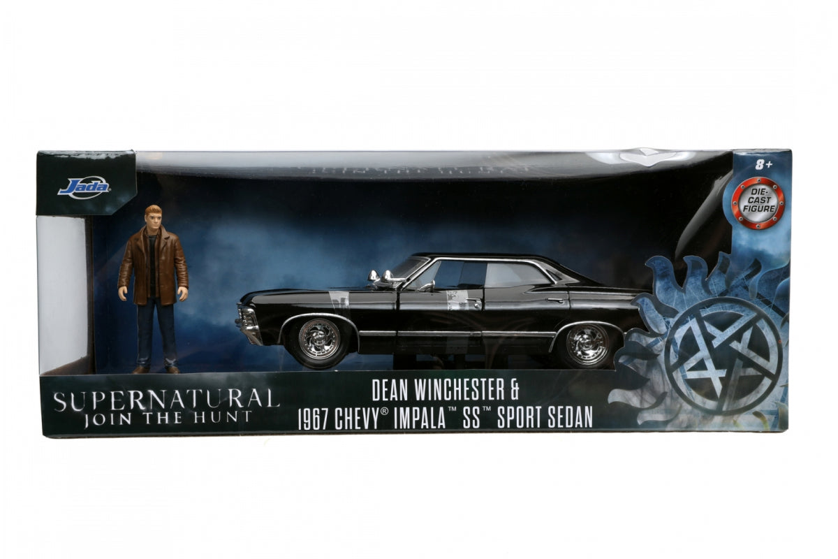 1:24 - Supernatural / 1967 Chevy Impala SS Sport Sedan with Dean Winchester Figure