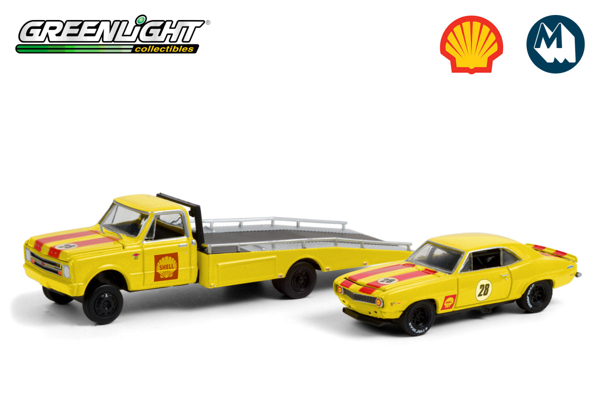 1967 Chevrolet C-30 Ramp Truck Shell Oil with 1969 Chevrolet Camaro Shell Oil Trans Am